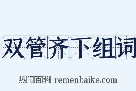 双管齐下组词是什么意思的图片
